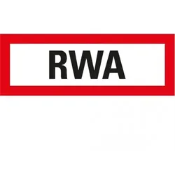 Dreifke® Feuerwehrzeichen RWA (Rauch- und Wärmeabzug), DIN 4066, Folie, 297x105mm