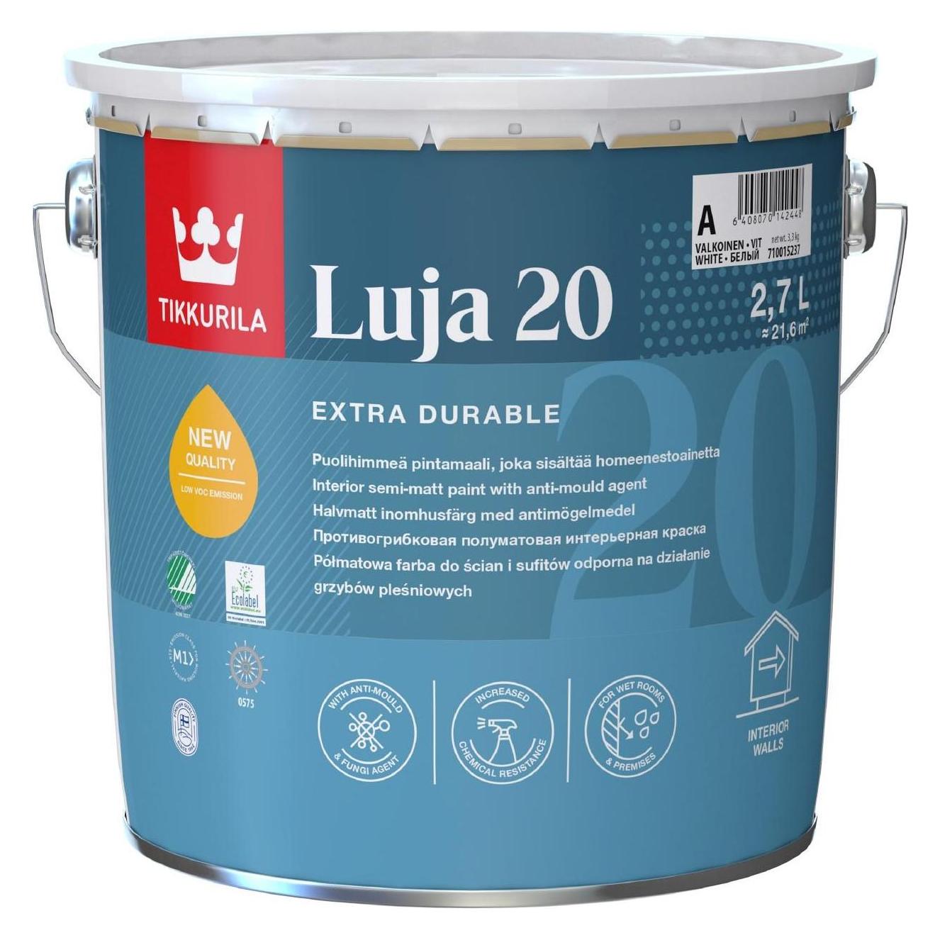 Tikkurila LUJA 20 A INTERIOR PAINT 2.7L (2700 ml) (36520802)