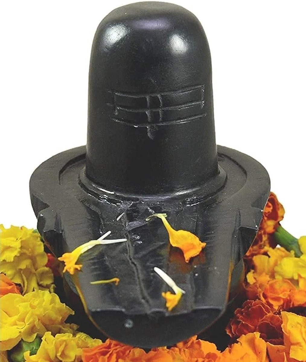 Handgemaakt zwart marmeren Shiva Lingam beeld voor spirituele decoratie