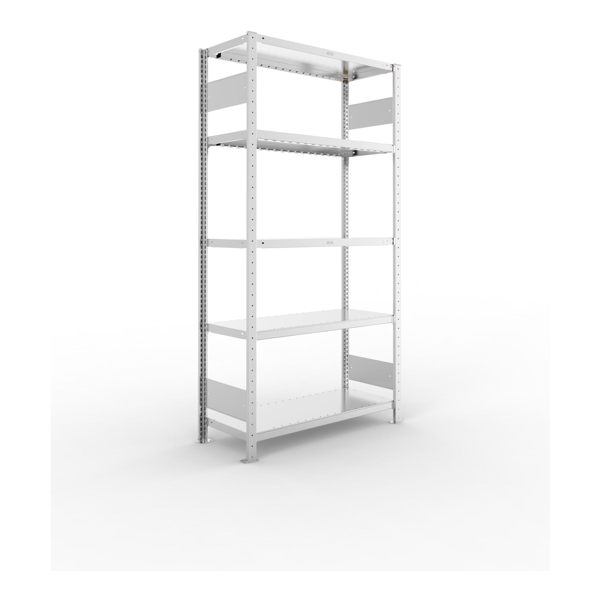META S3 CLIP230 Fachbodenregal 2000x1000x400 mm, mit 5 Fachböden, beidseitige Bedienung, verzinkt (200185426)