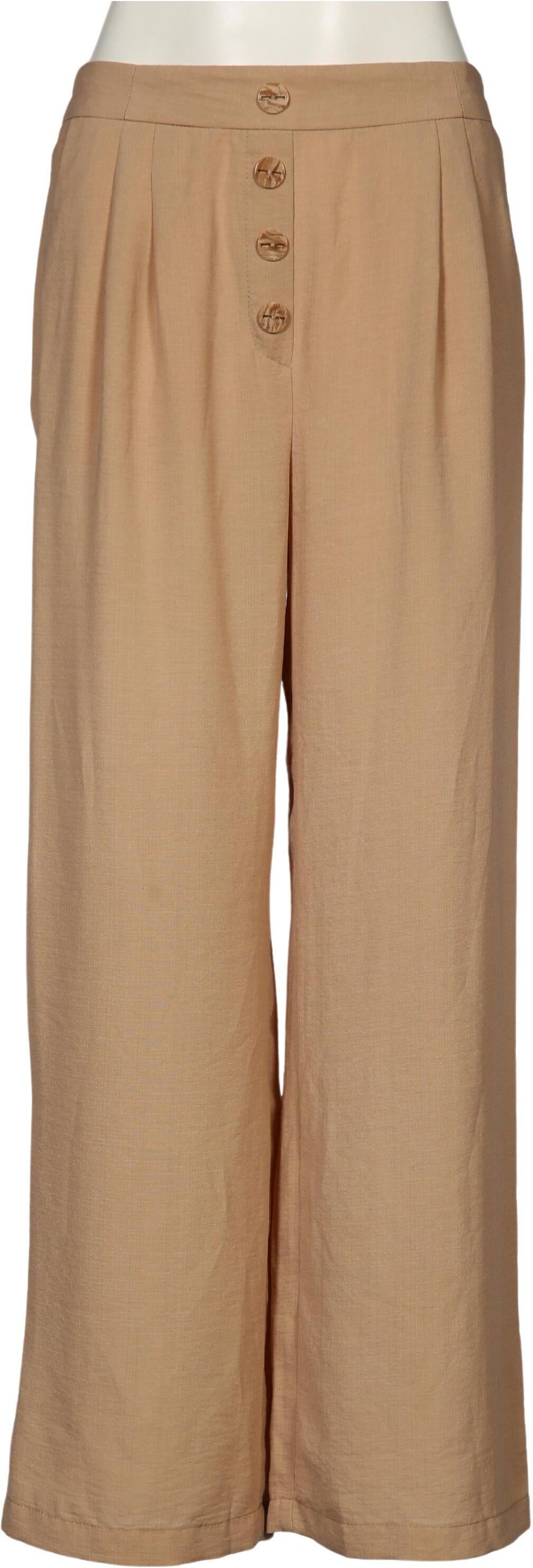 Lascana Damen Stoffhose, Beige, Gr. EU 38, Synthetik - Second Hand