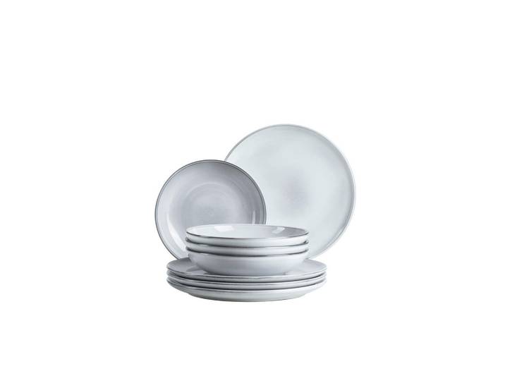 Mäser Tafelservice, Hellblau, Keramik, 8-teilig, Geschirr, Geschirr-Sets, Tafelservice
