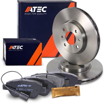 Atec Bremsscheiben + Bremsbeläge Vorderachse Belüftet [Hersteller-Nr. 40576301] für Fiat
