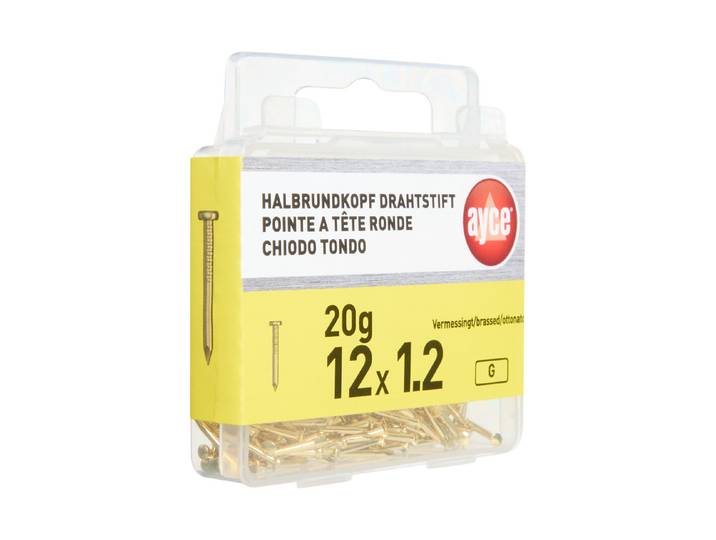 Ayce Drahtstift Halbrundkopf 1.2 × 12 mm