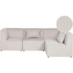 ECKSOFA Modul 4-Sitzer linksseitig Beige Cord Lemvig