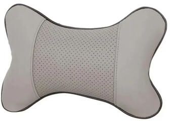 Uplift Treasures PU Leather Car Neck Pillow Headrest grey
