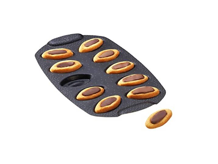Tefal - Moule PerfectBake pour quettes en aluminium recyclé - 10 bar Permet une cuisson dorée et un démoulage facile de 10 barquettes - Compatible lave-vaisselle - Fabriqué en France
