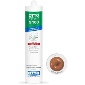 Otto-Chemie Silikon OTTOSEAL S100, mittelbraun, Sanitär, Innen- und Außenbereich, 300ml