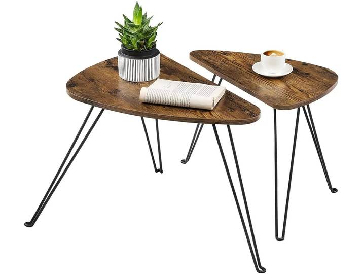 Nagham Ghazal Aswad Beistelltisch Beistelltische 2er Set Industrie-Design Couchtische