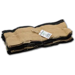 Pure Soft Jute and Cottong Mesh Bag - Black