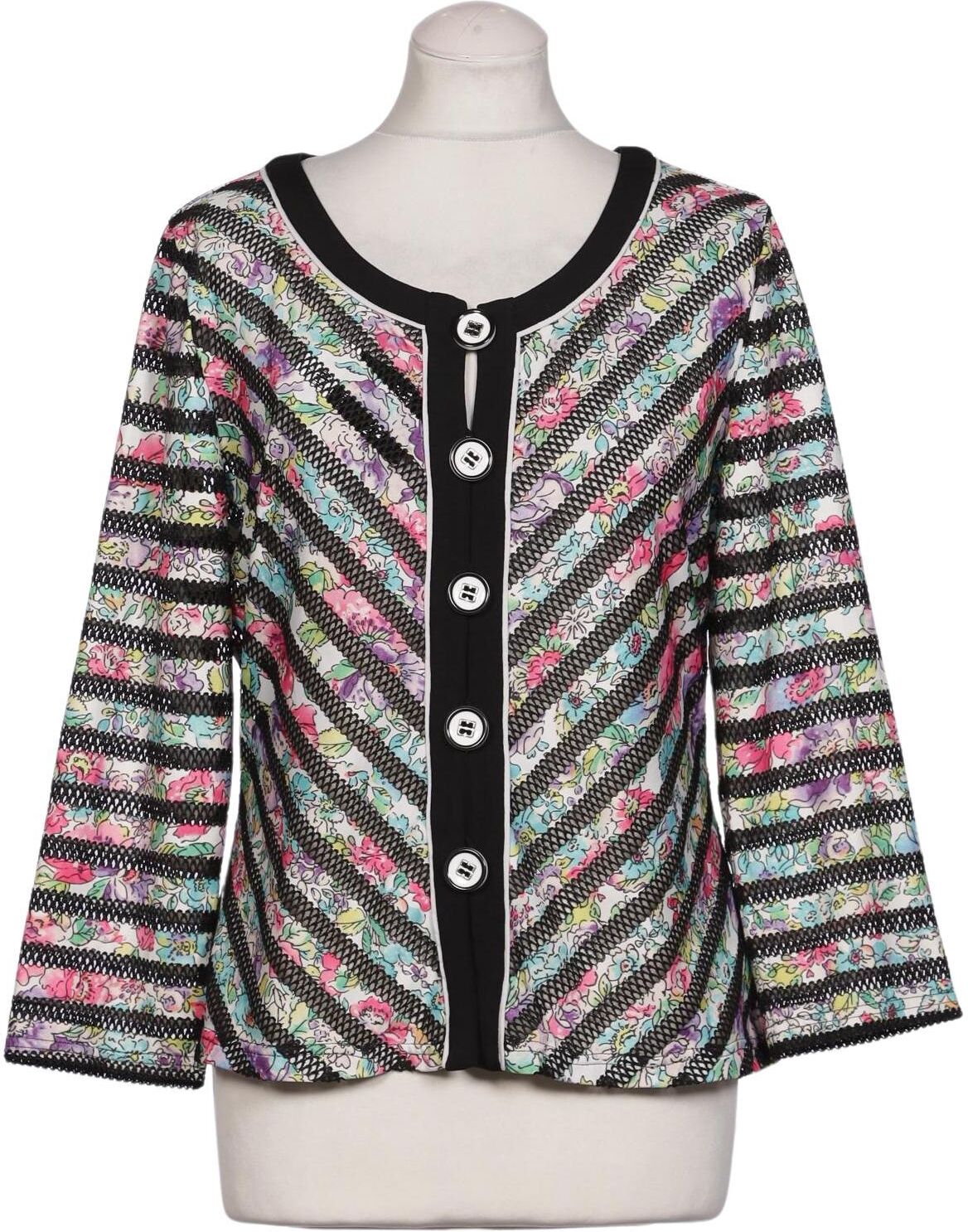 Kriss Trading Sweden Damen Bluse, Mehrfarbig, Gr. M, Synthetik - Second Hand