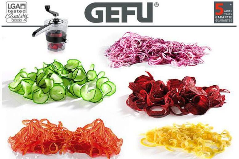 GEFU Spiralschneider "Spiralfix", schwarz, Zerkleinerer, Spiralschneider schwarz Einheitsgröße