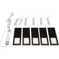 L&s Anbauleuchte Planar L neutralweiß 24V DC 5x3 W Rahmenfarbe schwarz