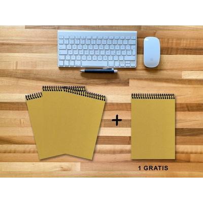 A 5 Notizblock - Set, 3+1 gratis, Luxury 80 Seiten GOLD GMUND SHIMMER, to do
