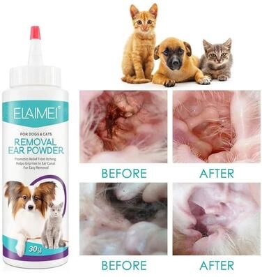 Inspire Essentials ClearCare Pet Ear Powder For Dogs And Cats ClearCare Pet Ear Powder For Dogs And Cats