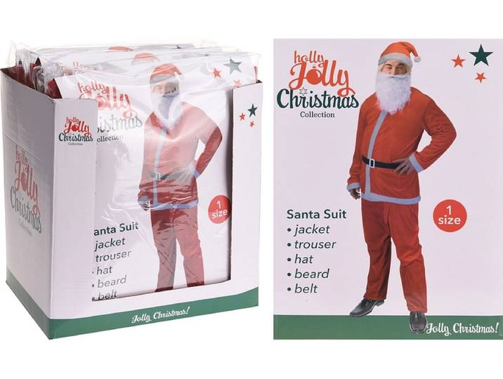 Weihnachtsmannkostüm MERRY rot