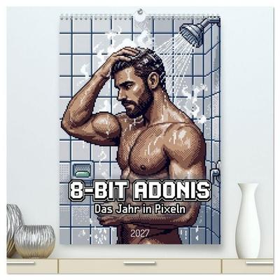 8-Bit Adonis – Das Jahr in Pixeln (hochwertiger Premium Wandkalender 2027 DIN A2 hoch), Kunstdruck in Hochglanz