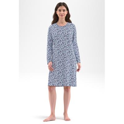 Nachthemd GÖTZBURG, Damen, Gr. 42, N-Gr, bunt (blau, hell, minimal), Single Jersey, Obermaterial: 100% Baumwolle, Kleider Nachthemd