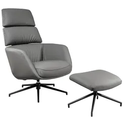 Dieter Knoll Sessel inkl. Hocker PABLO STYLE - B/H/T ca. 74.00x110.00x89.00