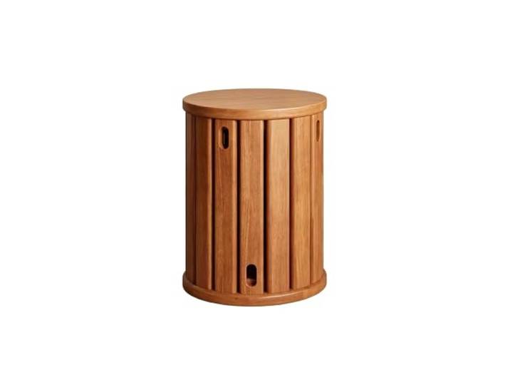 exproyzk 4-teiliges Set Stapelbarer Hocker Aus Massivholz Keine Montage erforderlich, platzsparendes, ineinander stapelbares Design, für den privaten und gewerblichen(B,36X47CM)