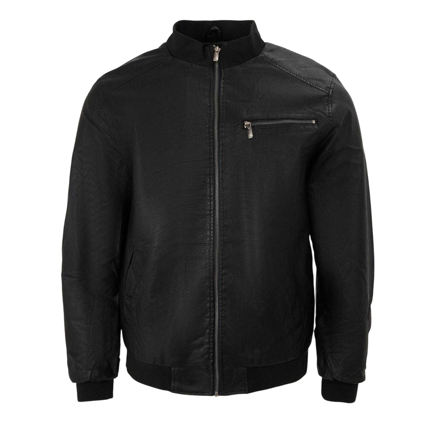 Firetrap - Bomberjacke für Herren, Gewaschen (Schwarz)