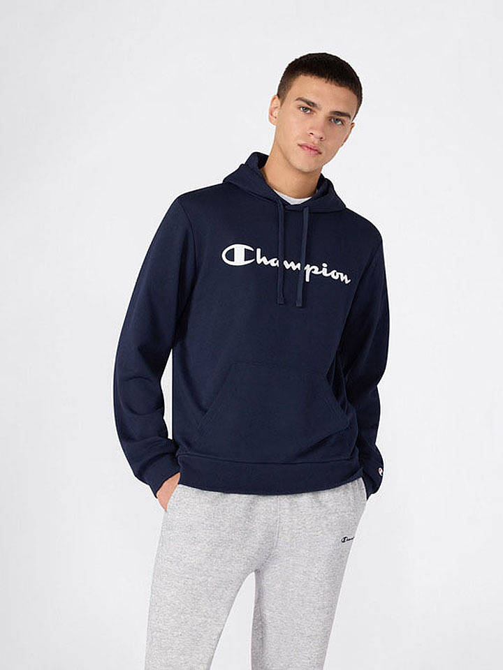 Champion Hoodie in Dunkelblau - L