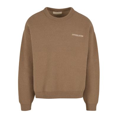 Strickjacke ANOTHER COTTON LAB "Another Cotton Lab Who Says Knit Sweater", Herren, Gr. XS, braun (beige), 92% Baumwolle, 8% Elasthan, normal, Rundhals, Strickjacken Strickjacke