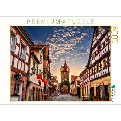 CALVENDO Puzzle Hauptstraße mit historischen Häusern und Fehnturm in Herzogenaurach, Bayern | 1000 Teile Lege-Größe 64x48cm Foto-Puzzle für glückliche