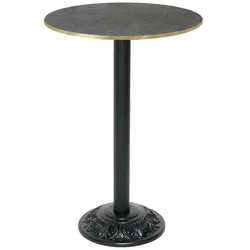 RestooTab - Stehtisch Versailles Ø50cm Dekor marquina kanten messingfarben