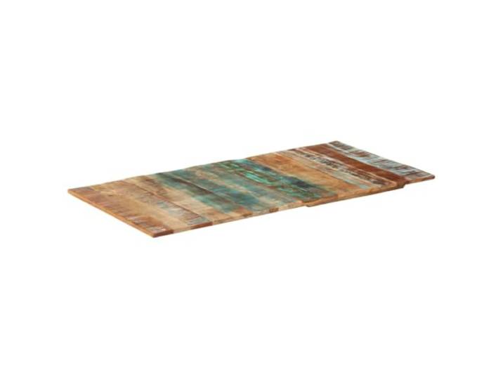 KTHLBRH Rechteckige Tischplatte 60 x 120 cm Holz Erholung Dicke 15 – 16 mm, polierte lackierte Oberfläche, mit 3 Balken, Mango-Teak-Mix