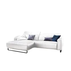 ECKSOFA YORK Weiß Leder