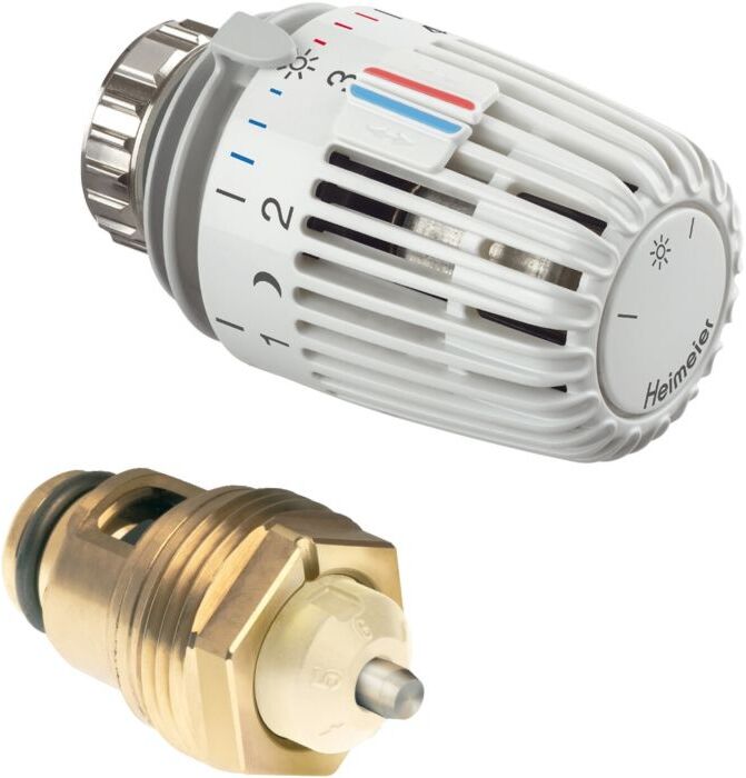 Heimeier Thermostat-Nachrüst-Set 3500-12.800 weiß, mit Thermostat-Oberteil/-Kopf K, für DN 15