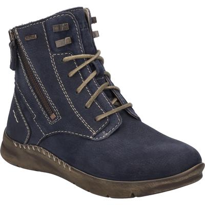 Stiefelette JOSEF SEIBEL "Conny 55, ocean", Damen, Gr. 37, blau (ocean), Obermaterial: 100% Rindsleder Leather cow., Schuhe Stiefelette