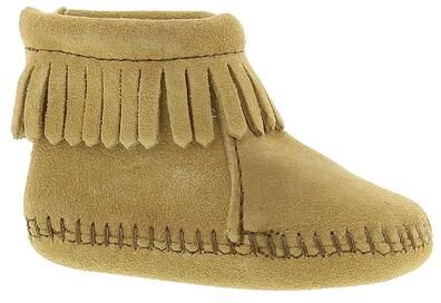 Minnetonka Back Flap - 3 Infant Tan Boot Medium
