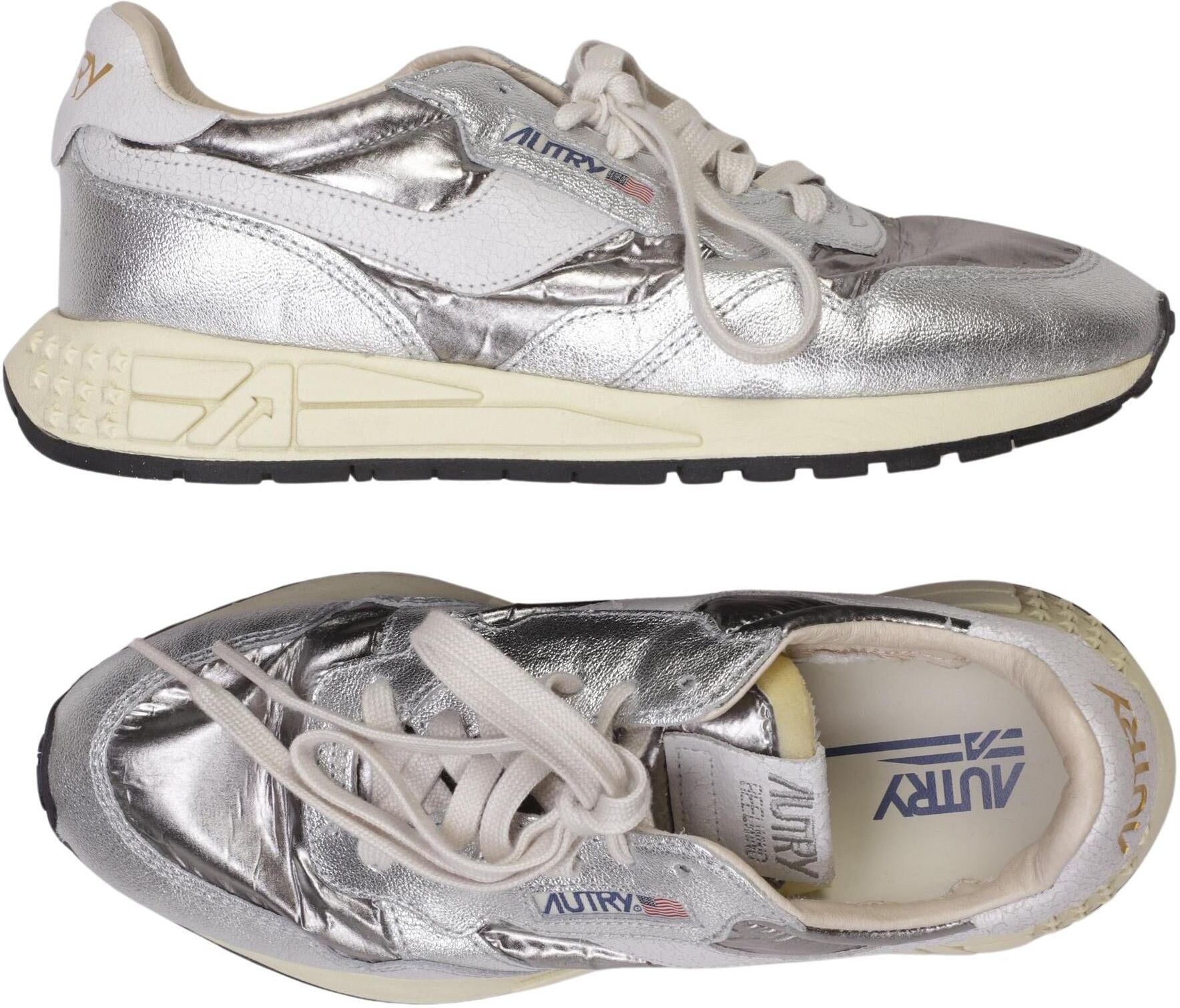 Autry Damen Sneaker, Silber, Gr. EU 40, kein / Etikett - Second Hand