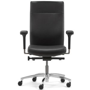 Dauphin Bürostuhl sim-o executive, SM 9615, schwarz, Echt Leder, belastbar bis 110 kg