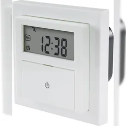Sygonix SY-4504968 Unterputz-Timer digital Wochenprogramm 1800 W Countdown-Funktion, inkl. Aufputzra