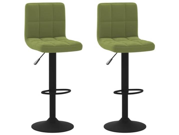 HKLGBVCR Barhocker, Velours, Grün, 2-teilig, mit 360 Pivot Weicher Samt, verchromter Stahlboden, höhenverstellbar, für Bar oder Esszimmer