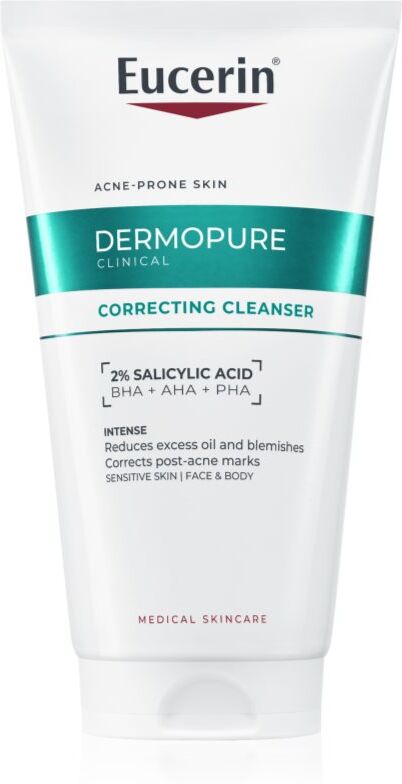 Eucerin DermoPure Clinical Correcting Cleanser gel nettoyant exfoliant visage et corps 150 ml