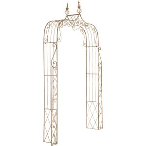 CLP Rosenbogen Aurora, antik-braun, aus Metall, freistehend, 143 x 248 x 30 cm