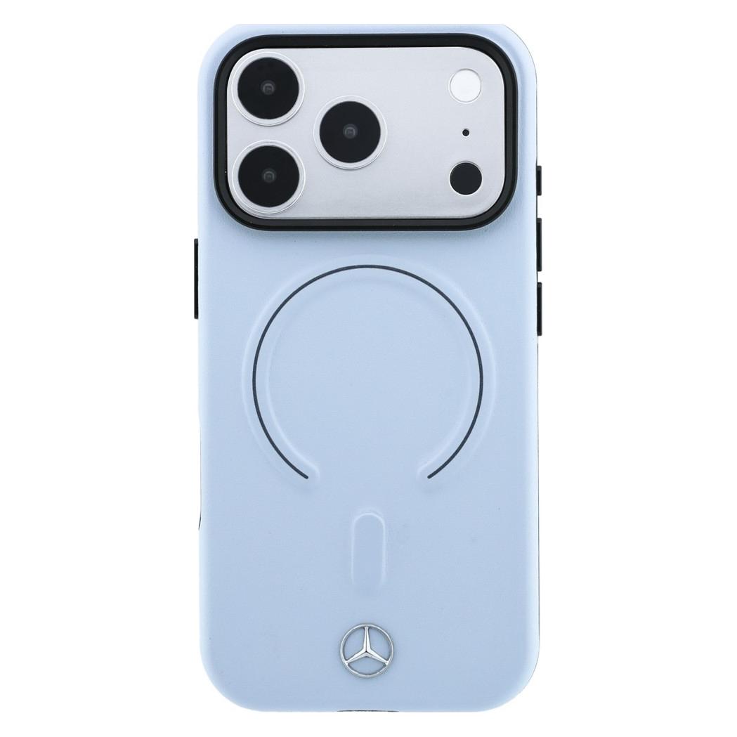 Mercedes Case Leather 3D MagSafe for iPhone 18 Pro / 17 Pro blue (Apple iPhone 17 Pro, Apple iPhone 18 Pro) (Mer008840)