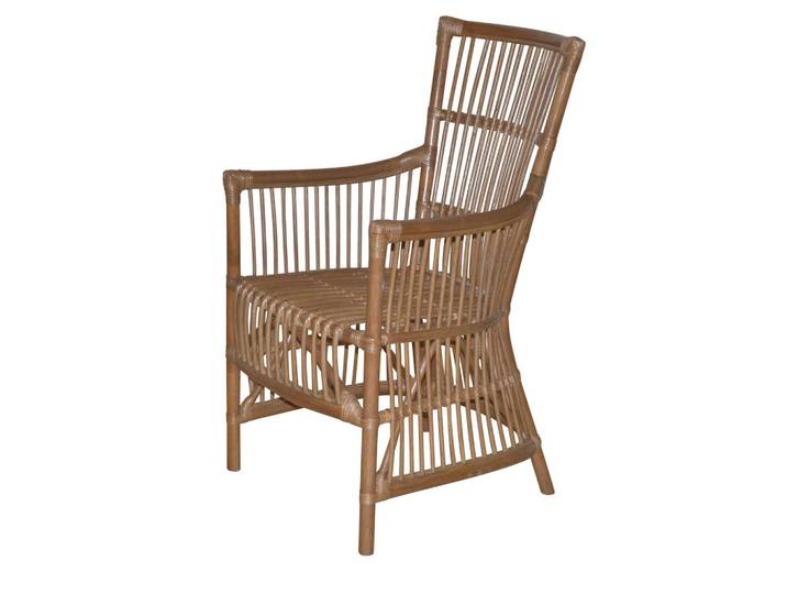 Mid.you Sessel, Braun, Holz, Rattan, massiv, Uni, 62x55x96 cm, inklusive Armlehnen, Wohnzimmer, Sessel, Sonstige Sessel