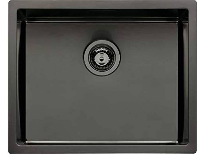 NABER 1015031 LUSSO 2 Einbauspüle, graphitfarbig, PVD-Beschichtung, ab 60 cm Schrankbreite/Spüle/Einzelbecken