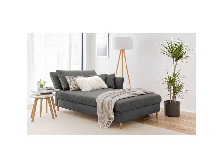 Recamiere Hillarys III Grau/Grau Microfaser 110cm Ausrichtung links Modern