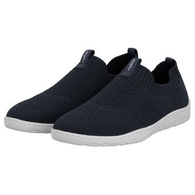 Slip-On Sneaker RIEKER, Herren, Gr. 42, Textil, blau (nachtblau), unifarben, Schuhe, Slipper, Schlupfschuh, Freizeitsneaker mit leichter Laufsohle