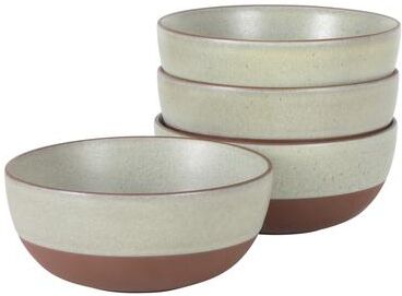 Gibson Elite William Crest 4 Piece Cereal Bowl Set, 6.25"" Round Stoneware Reactive Glaze Finish, Soup, Dessert & Snack Bowls"