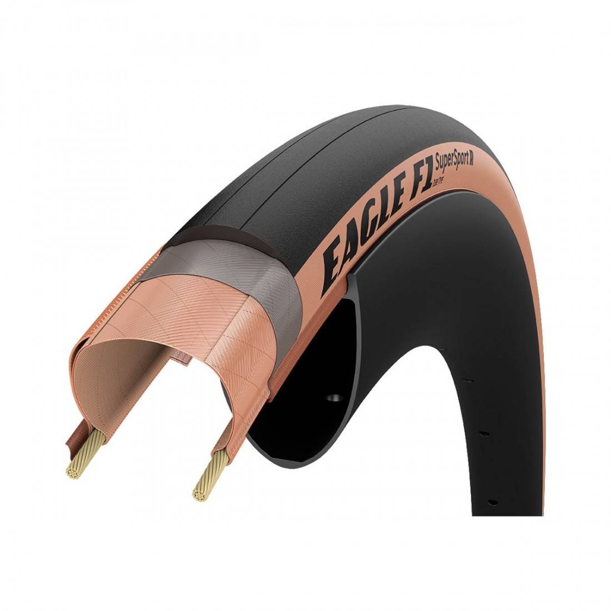 Goodyear Pneu Eagle F1 SuperSport R 700x28 Dobrável Preto Marrom Unisex