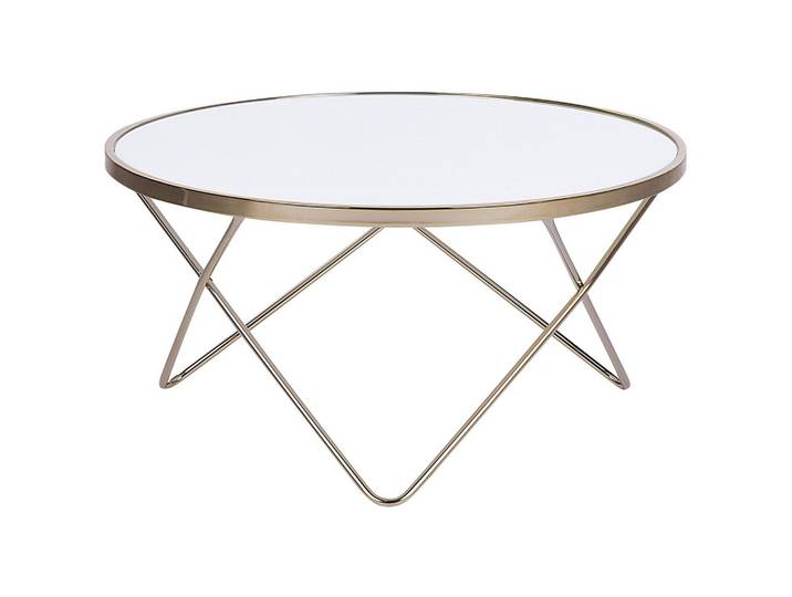 COUCHTISCH weiß/gold 80 cm MERIDIAN Meridian