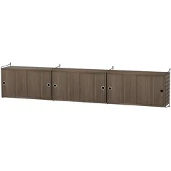 Sideboard wandhängend Schwarz Walnuss