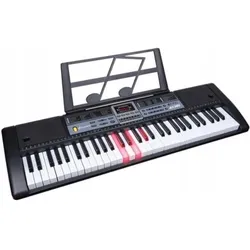 Suprimo 6136L KEYBOARD - Organy z mikrofonem dla dzieci do nauki gry (61 Tasten), Keyboard, Schwarz